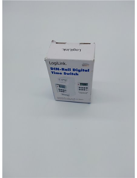 LogiLink ET0010 ET0010-DIN-Rail - Temporizador con Temporizador Digital y Pantalla LCD para Cambiar fácilmente por Ejemplo Luces