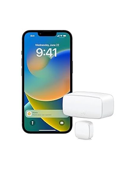 Eve Door & Window (Matter) - sensor inteligente de contacto, seguridad para tu hogar, Matter y Thread, Apple HomeKit, Alexa, Goo