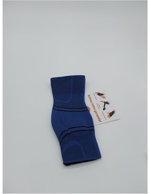 Thx4COPPER Tobillera con dos de silicona, protege y apoya la articulación, calcetines de compresión, aptos para el tobillo derec