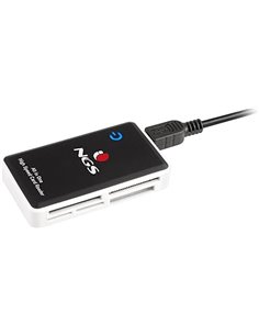 NGS CARD READER MULTIREADER PRO - USB 2.0 Lector de Tarjetas todo en 1, Color Negro       
