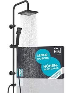 EISL Easy Energy DX12004BL-A - Juego de ducha (sistema de ducha sin grifería, 2 en 1, con ducha de lluvia grande (170 x 170 mm) 