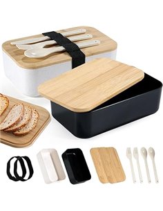 Fiambreras Bento,2PCS 1000Ml Bento Box Fiambrera Infantil y Adultos con 3 Cubiertos,Lunch Box Sin BPA y apta para Lavavajillas,P