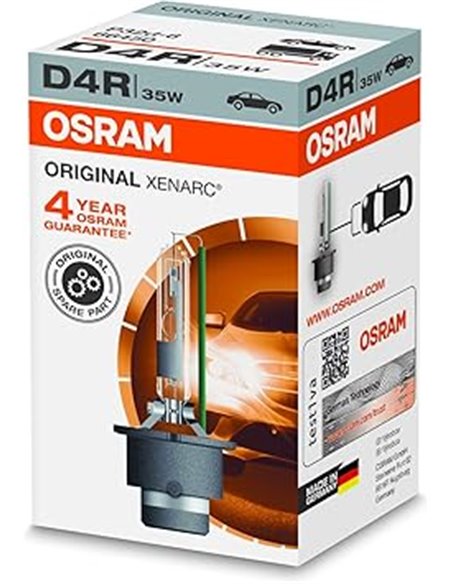 OSRAM XENARC ORIGINAL D4R HID, lámpara de xenón, lámpara de descarga, calidad de equipamiento original (OEM), 66450, estuche (1 
