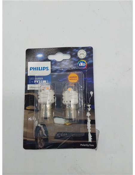 Philips Ultinon Pro3100 LED foco de señalización para automóvil (PY21W amber)       