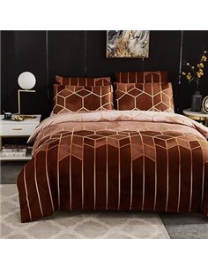 TeamWorld Nordicas Estilo Juegos de Fundas de Edredón, Lujoso Boho Bedding Set 3D Geométrico Impresión Juego de Ropa de Cama,Dob