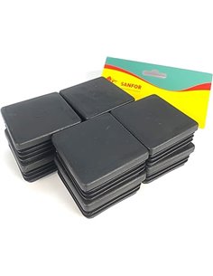 Sanfor | Contera Cuadrada | Protección Patas y Tubos de 60x60 mm | Bastones de Apoyo | Contera Cilíndrica | Antideslizante, Adhe