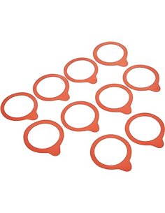 Weck Anillos de Conserva 60 mm, Poliuretano, Rojo, 10 x 60 mm       