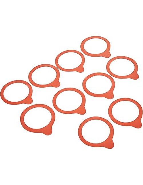 Weck Anillos de Conserva 60 mm, Poliuretano, Rojo, 10 x 60 mm       