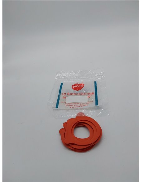 Weck Anillos de Conserva 60 mm, Poliuretano, Rojo, 10 x 60 mm       