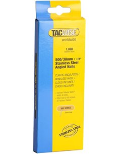 Tacwise 1132 Clavos Inclinados de Acero Inoxidable de tipo 500/30mm, Caja de 1,000 Clavos Inclinados tipo 500/30mm