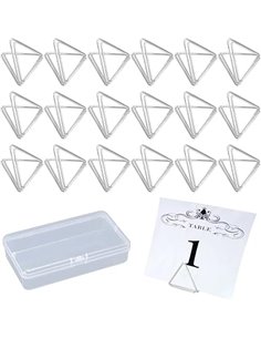 ZOCONE Juego de 50 mini marcadores de mesa de metal para bodas de los soportes para números de mesa, marcapáginas con forma de t