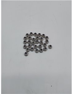 Mbsomnus Tuercas de brida M6, 30 unidades, tuercas hexagonales, DIN 6926, tuercas autoblocantes, acero inoxidable, A2 V2A, rosca 2