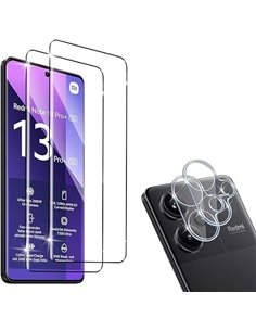 HidWee Cristal Templado Compatible con Xiaomi Redmi Note 13 Pro Plus 5G/Note 13 Pro+ 5G, 2 Protector de Pantalla[3D Cobertura Co