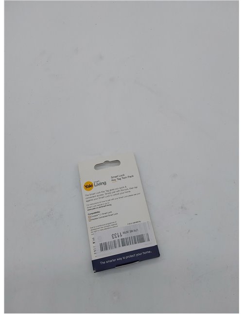 Yale P-YD-01-CON-RFIDT-BL Etiquetas Inteligentes para Cerradura de Puerta, Negro, Talla única, Set de 2 Piezas       