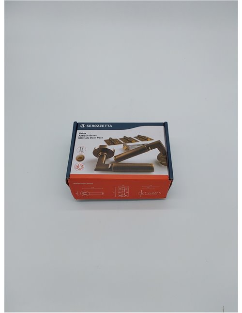 Carlisle Brass Belas Ultimate Door Pack - Latón antiguo - Incluye un par de manijas de diseño, 3 bisagras y un pestillo CE de 3 