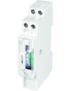 LogiLink ET0009 ET0009-DIN-RAIL - Temporizador con Temporizador mecánico para Cambiar fácilmente por Ejemplo Luces de neón, Cale