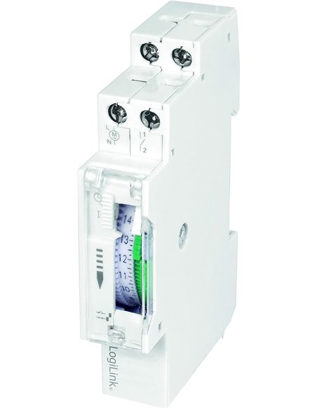 LogiLink ET0009 ET0009-DIN-RAIL - Temporizador con Temporizador mecánico para Cambiar fácilmente por Ejemplo Luces de neón, Cale