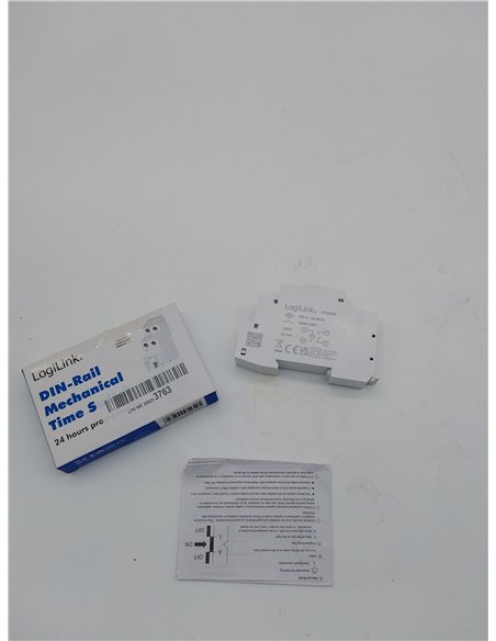 LogiLink ET0009 ET0009-DIN-RAIL - Temporizador con Temporizador mecánico para Cambiar fácilmente por Ejemplo Luces de neón, Cale