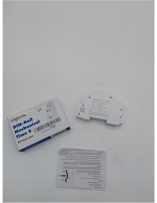 LogiLink ET0009 ET0009-DIN-RAIL - Temporizador con Temporizador mecánico para Cambiar fácilmente por Ejemplo Luces de neón, Cale