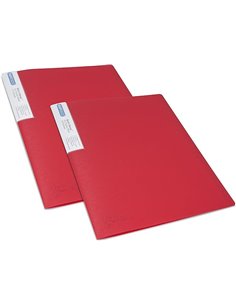 Rapesco 1674 Carpeta de Presentación con 20 Fundas, Protección Antibacteriana, Roja, 2 Carpetas       