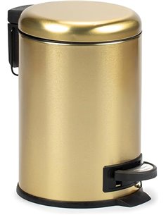 Tatay Papelera Baño con Pedal de Acero Inoxidable, 3L de Capacidad, Interior Extraíble, Cierre con Caída Amortiguada, Libre de B