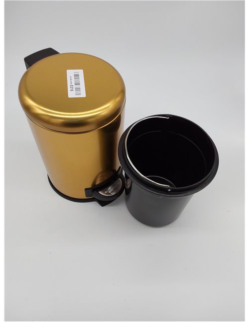 Tatay Papelera Baño con Pedal de Acero Inoxidable, 3L de Capacidad, Interior Extraíble, Cierre con Caída Amortiguada, Libre de B
