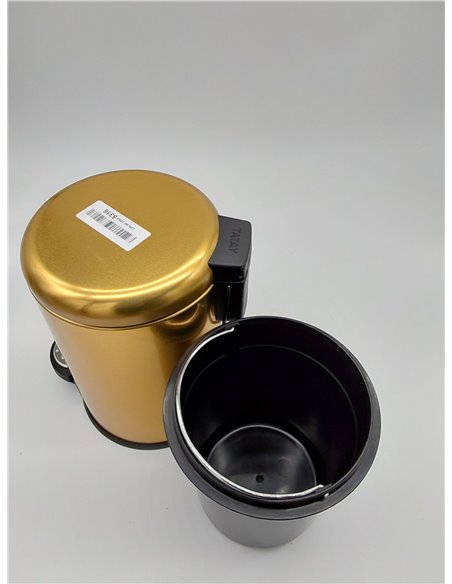 Tatay Papelera Baño con Pedal de Acero Inoxidable, 3L de Capacidad, Interior Extraíble, Cierre con Caída Amortiguada, Libre de B