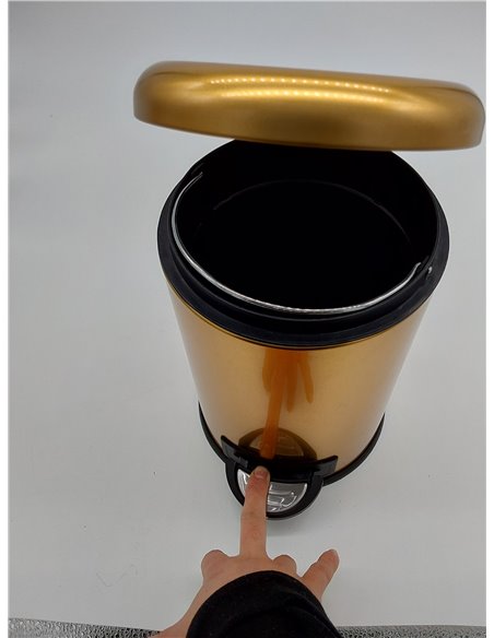 Tatay Papelera Baño con Pedal de Acero Inoxidable, 3L de Capacidad, Interior Extraíble, Cierre con Caída Amortiguada, Libre de B