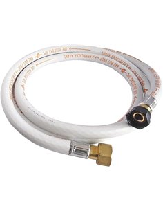 SOMATHERM FOR YOU, Manguera de goma para gas Butano/propano – Longitud 1 metro – Accesorios tuerca giratoria 20/150 y 15/21 – Vi