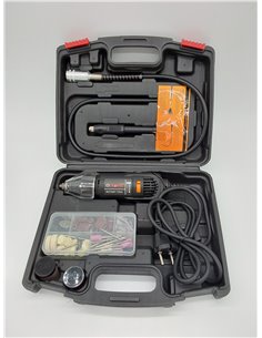 GOXAWEE Mini Amoladora Eléctrica, Mini Taladros de 5 Velocidades y 140pcs Accesorios, 130W Multiherramienta, Herramienta Rotativ 2