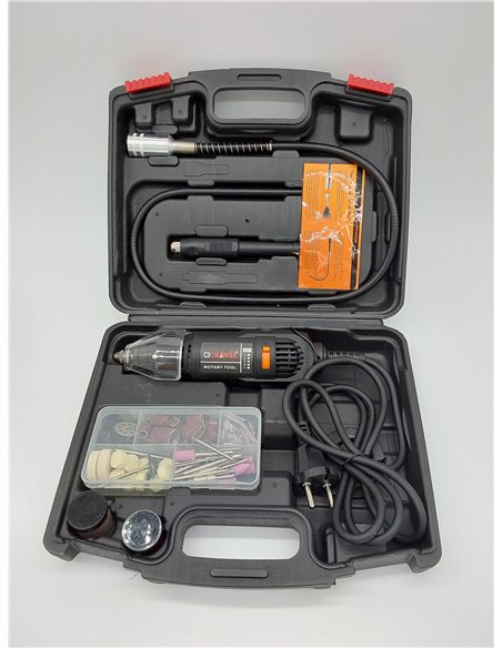 GOXAWEE Mini Amoladora Eléctrica, Mini Taladros de 5 Velocidades y 140pcs Accesorios, 130W Multiherramienta, Herramienta Rotativ