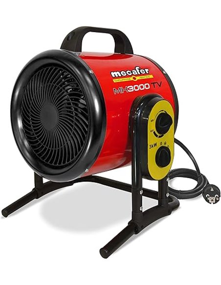Mecafer Turbo mh3000vt - Calefactor, de aire, para taller (3000 W, máximo 40 m²)       