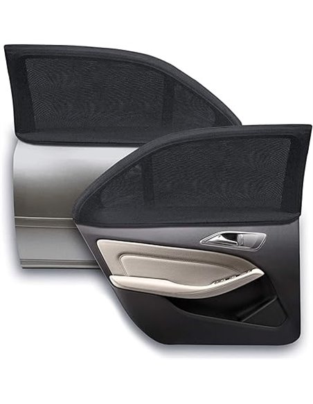 WIN.MAX Parasol de Coche, Parasol Coche Bebe, para Niños y Mascotas, Doble Tejido para Máxima Protección contra Rayos UVA, Fácil