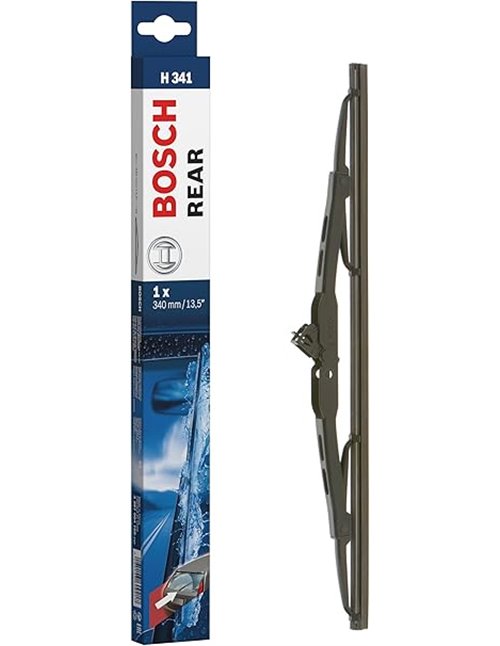 Escobilla limpiaparabrisas Bosch Rear H341, Longitud: 340mm – 1 escobilla limpiaparabrisas para la ventana trasera       