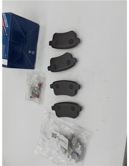 Bosch BP1221 - Pastillas de Freno para Coche Eje Trasero - Calidad Bosch - Reducción de Ruido y Polvo - Certificación ECE-R90 - 