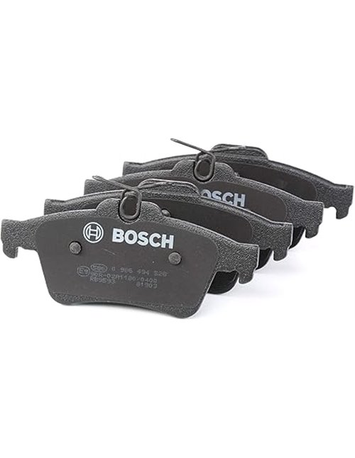 Bosch BP1449 - Pastillas de Freno para Coche Eje Trasero - Calidad Bosch - Reducción de Ruido y Polvo - Certificación ECE-R90 - 