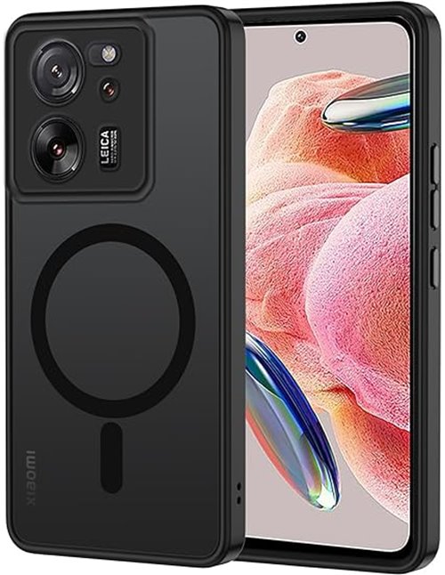 XTCASE Funda Magnética para Xiaomi 13T / 13T Pro [Compatible con Magsafe], Carcasa Translúcido Mate Trasera Resistente a arañazo
