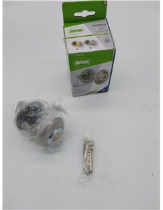 Amig - Muletilla con llave de punto Mod. 50R-KD | Combinación cilindro-condena | Cromado mate | Aumenta la seguridad en puertas  2