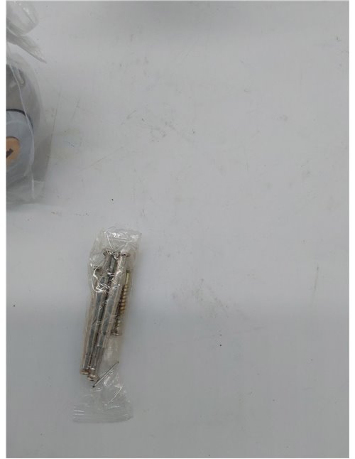 Amig - Muletilla con llave de punto Mod. 50R-KD | Combinación cilindro-condena | Cromado mate | Aumenta la seguridad en puertas 