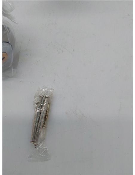 Amig - Muletilla con llave de punto Mod. 50R-KD | Combinación cilindro-condena | Cromado mate | Aumenta la seguridad en puertas 