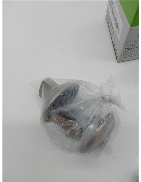 Amig - Muletilla con llave de punto Mod. 50R-KD | Combinación cilindro-condena | Cromado mate | Aumenta la seguridad en puertas 