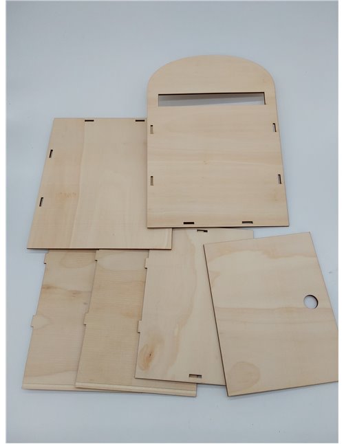 Baker Ross FX846 Kit de buzón de correos - 1 kit, manualidades de madera para niños para pintar y decorar       