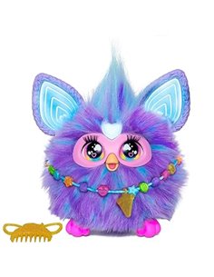 Furby Purple 15 accesorios de moda, animales de peluche interactivos para niños y niñas a partir de 6 años, animatronic activado