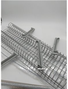 Emuca - Escurreplatos para módulos altos Suprastar, Escurridor de Platos y Vasos para Muebles de Cocina, módulo 900mm, Acero, Pi 2
