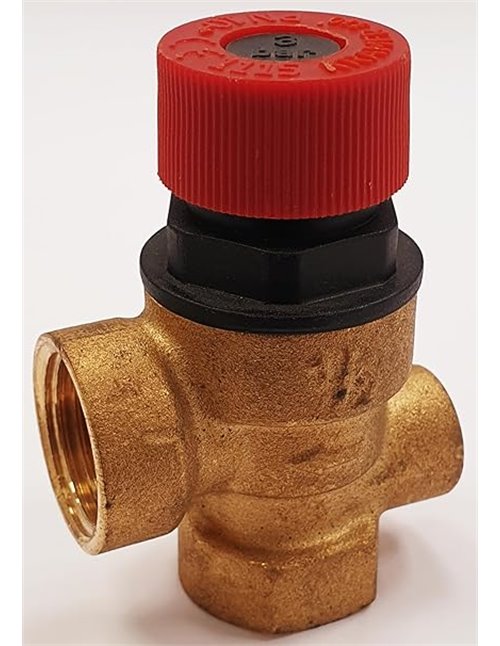 VALVULA SEGURIDAD A MEMBRANA HEMBRA-HEMBRA 1/2" 3BAR CON TOMA MANOMETRO 1/4"       