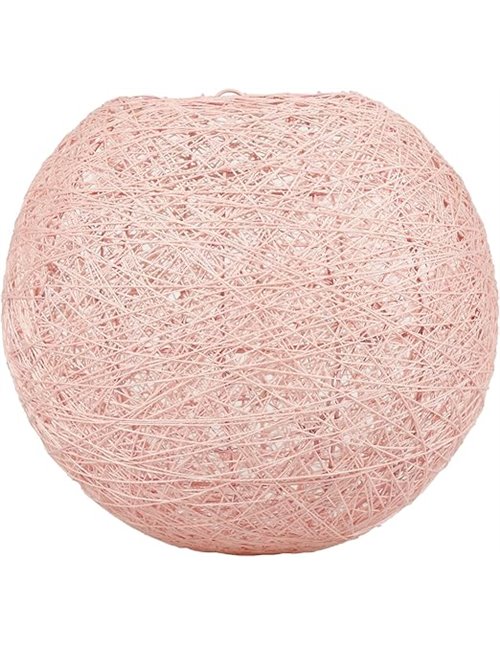 LUM&CO Pantalla Suspensión Forma de Bola, Rosa, 20 x 19 x 20 cm       