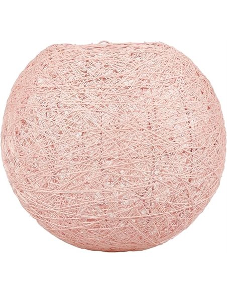LUM&CO Pantalla Suspensión Forma de Bola, Rosa, 20 x 19 x 20 cm       