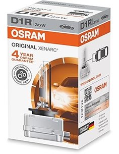 OSRAM XENARC ORIGINAL D1R HID, lámpara de xenón, lámpara de descarga, calidad de equipamiento original (OEM), 66150, estuche (1 