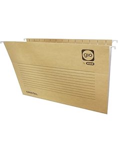 Elba Gio, Carpeta Colgante A4, Cartulina Kraft Bicolor 240 gr, Varilla Flex Metal, Pack 25 Carpetas       