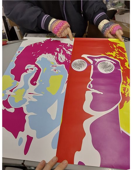 Cuadros Camara Poster Fotográfico Beatles, John Lennon, Paul Mccartney Tamaño total: 131 x 62 cm XXL, Multicolor       
